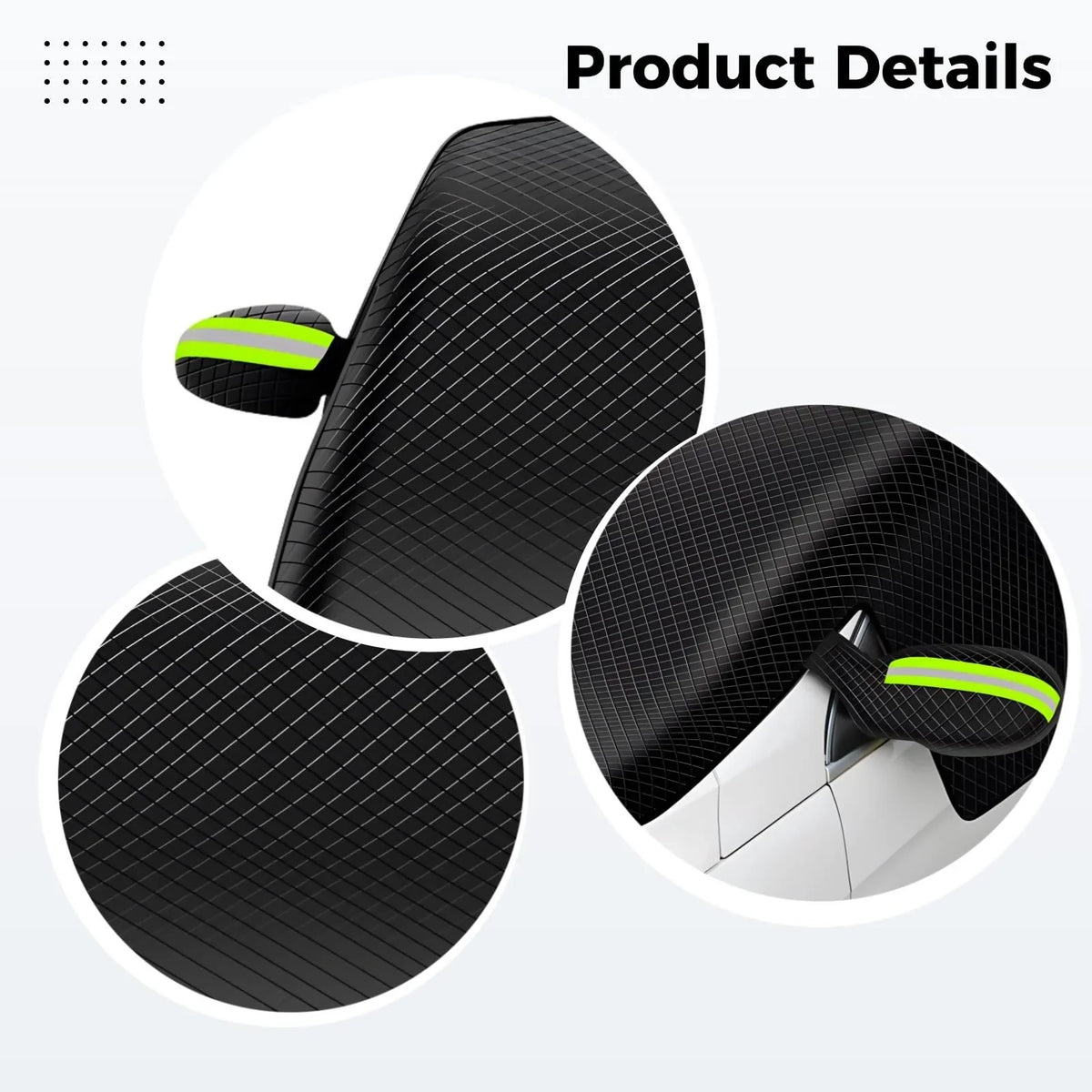 Black Oxford Car Windshield Cover | All-Season UV Rain Frost Snow Protector