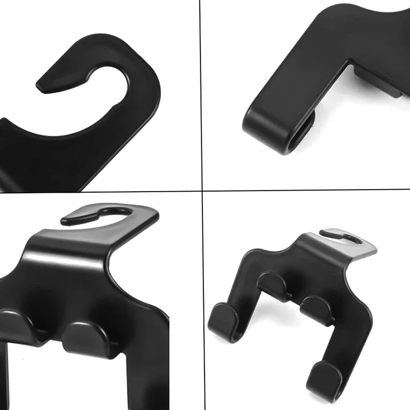Car Seat Headrest Hook Hanger | Black Storage Organizer for Handbags, Purses, and Coats MyPetiteCar.com