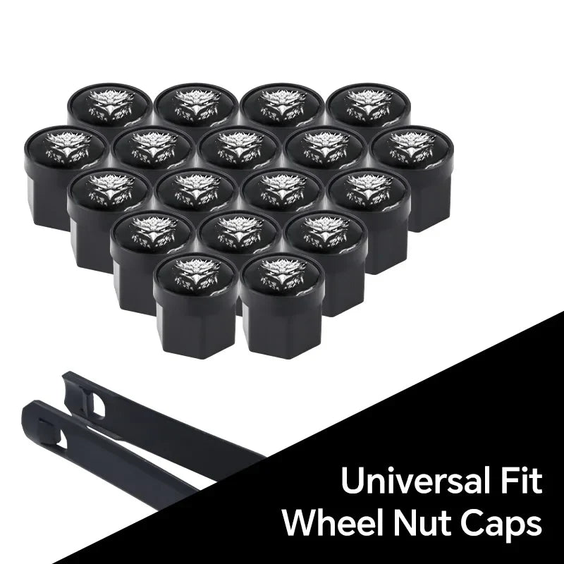 20Pcs Universal Black Car Wheel Hub Nut Protective Caps | ABS Rust Proof Waterproof Tire Nut Covers MyPetiteCar.com