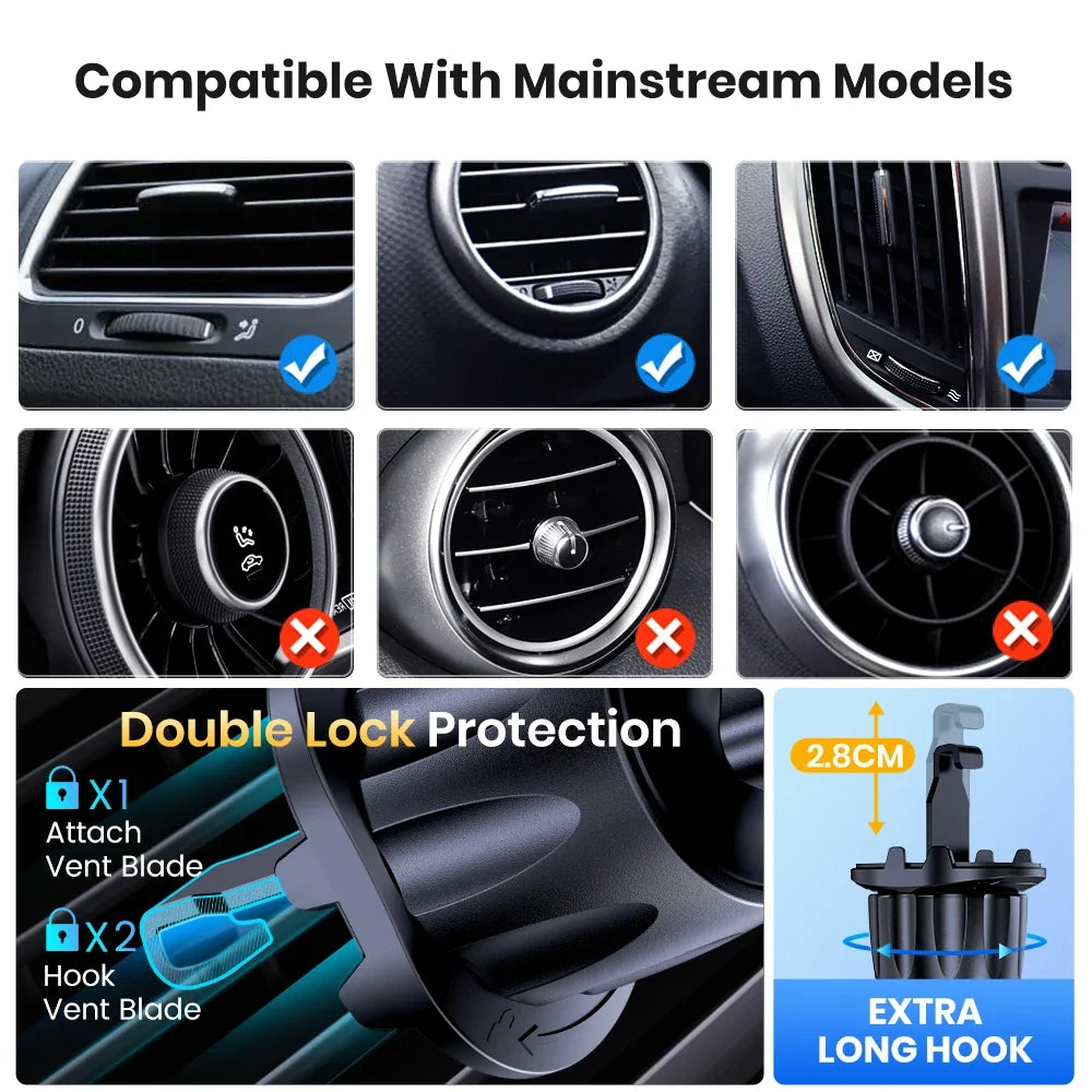 TOPK Magnetic Car Phone Mount | Universal Air Vent Holder with 6 N52 Magnets MyPetiteCar.com