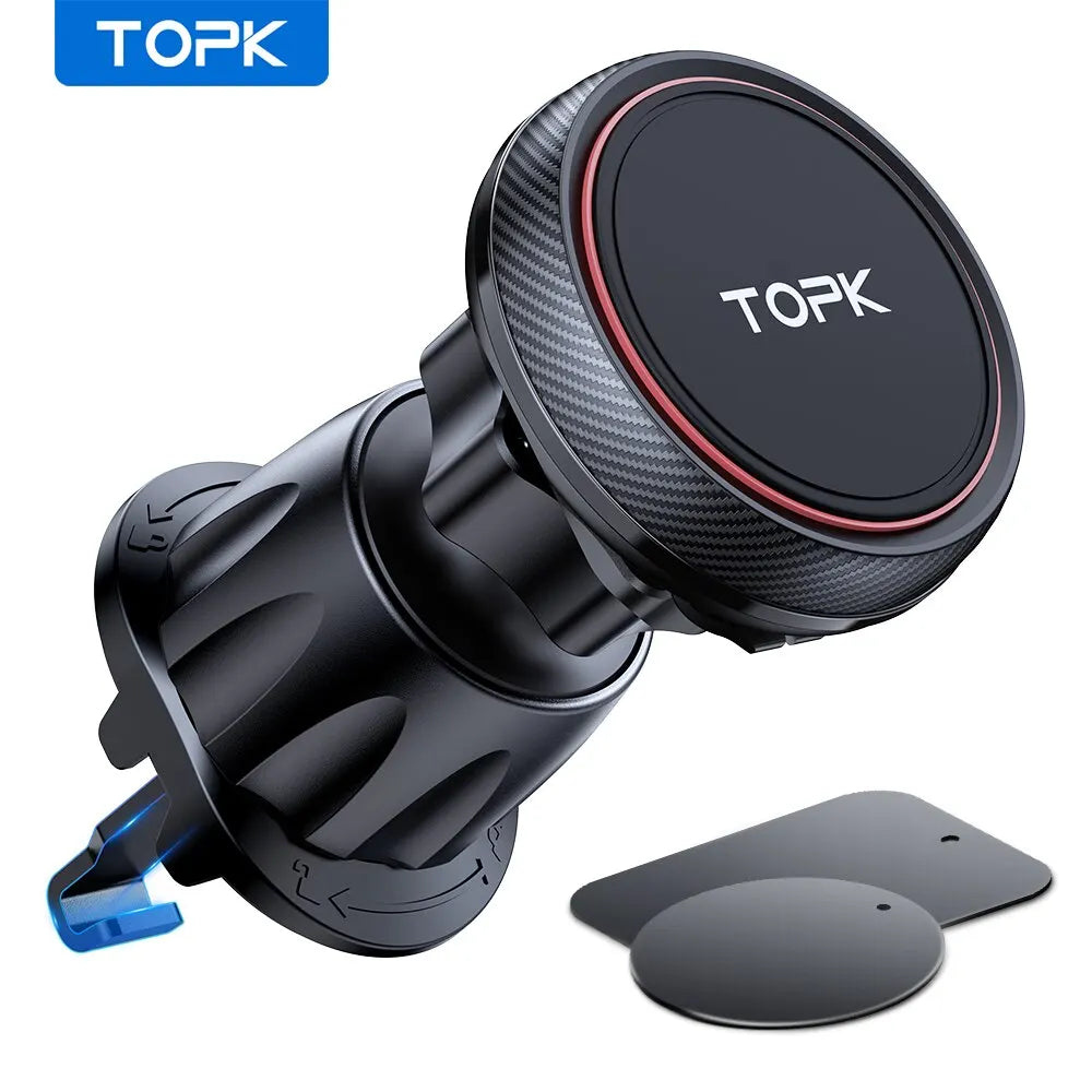 TOPK Magnetic Car Phone Mount | Universal Air Vent Holder with 6 N52 Magnets MyPetiteCar.com