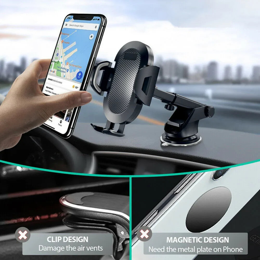 Universal Car Phone Holder Mount | 360 Degree Rotating Retractable Arm Stand MyPetiteCar.com