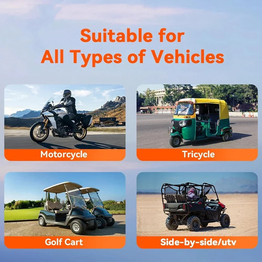 Dual 2K Motorcycle DVR Camera | Front Rear Waterproof Dash Cam with WiFi GPS MyPetiteCar.com