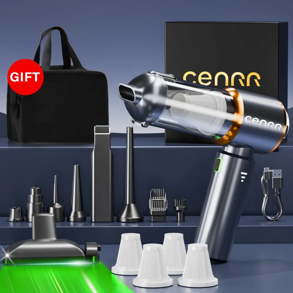 CENRR 998000PA Mini Cordless Car Vacuum Cleaner | Powerful Handheld Blower for Auto & Home MyPetiteCar.com