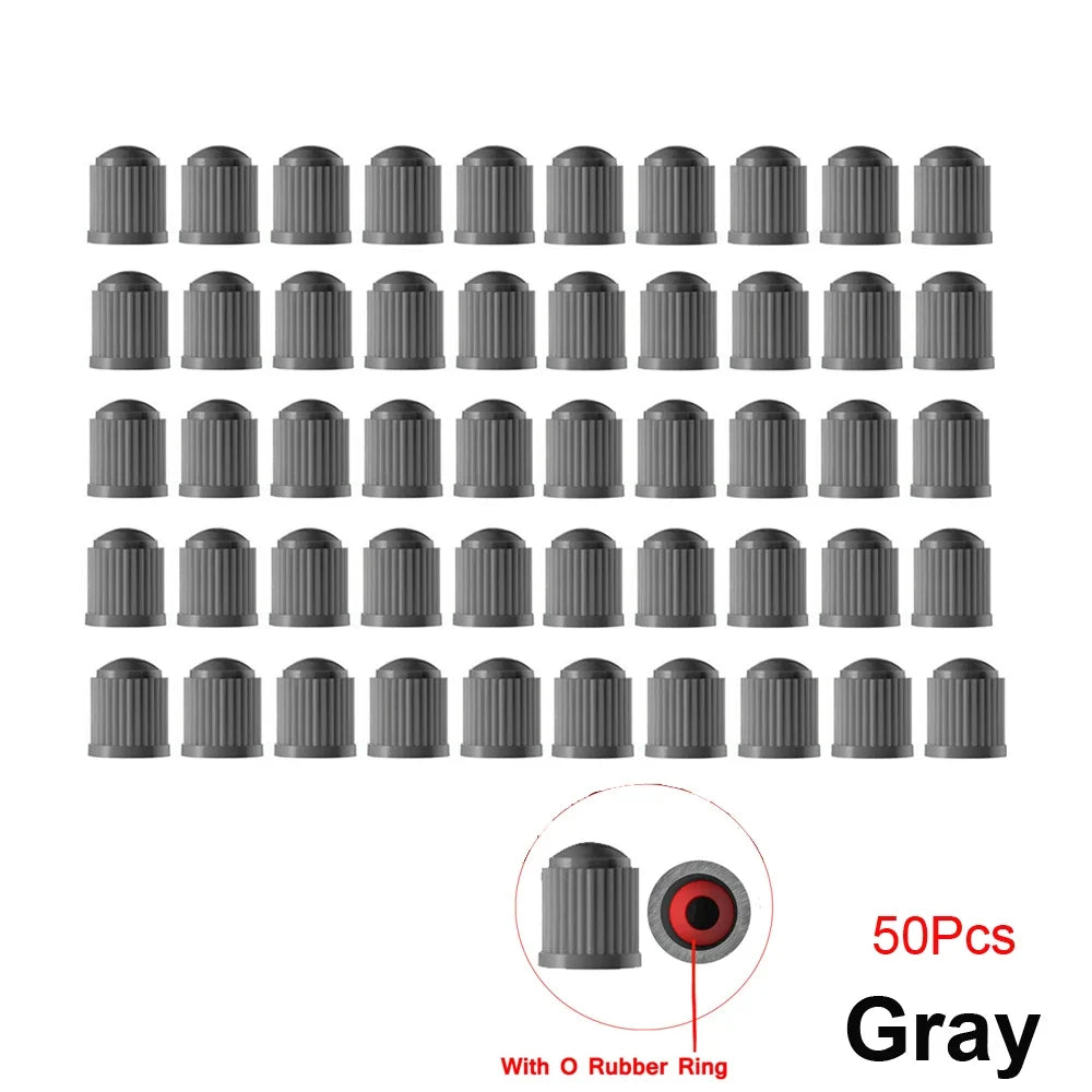 10/25/50/100Pcs Universal Plastic Tire Valve Caps for Cars, Trucks, Motorcycles, and Bicycles MyPetiteCar.com