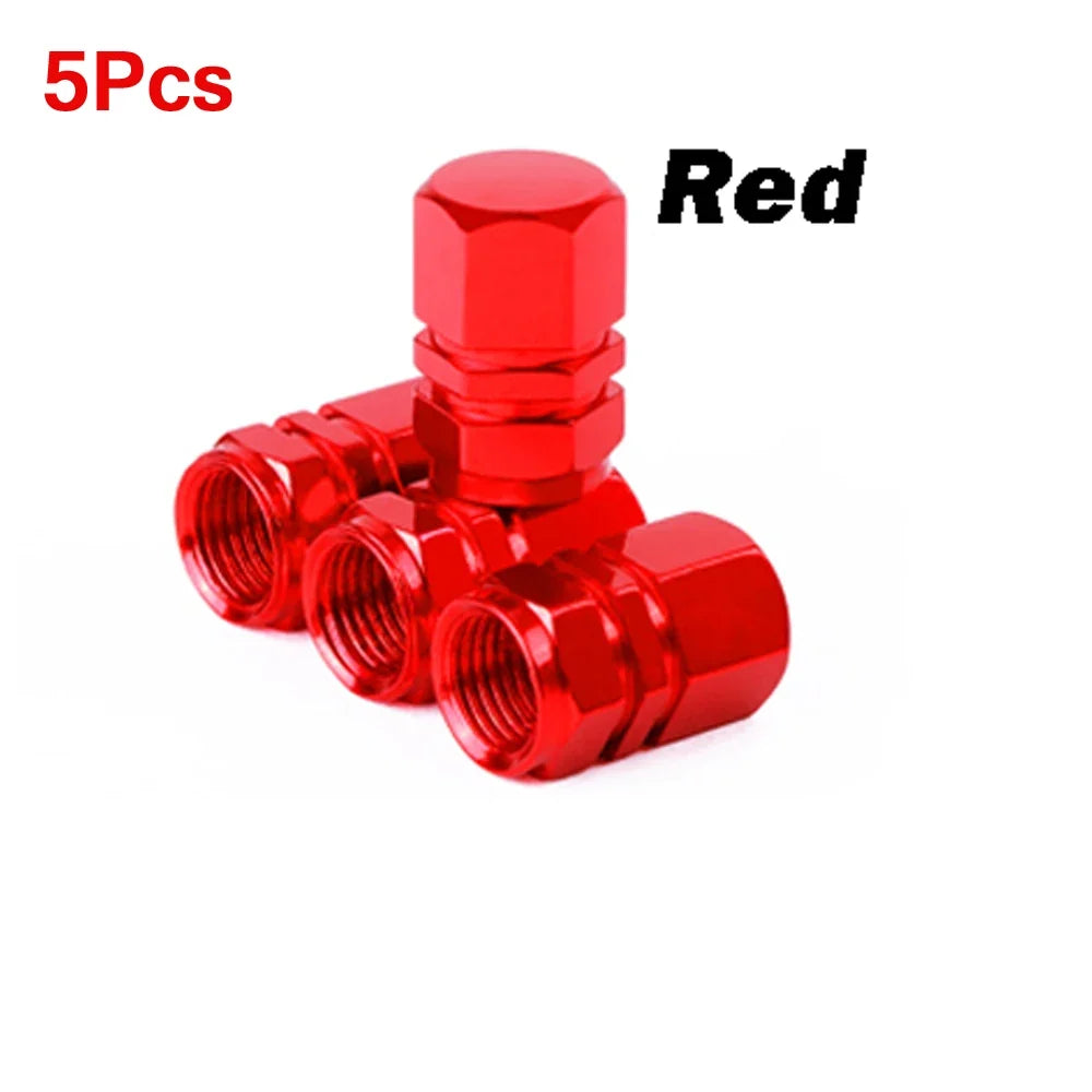 Aluminum Alloy Tire Valve Caps | 5 or 10 Pack Waterproof Dustproof Stem Covers MyPetiteCar.com