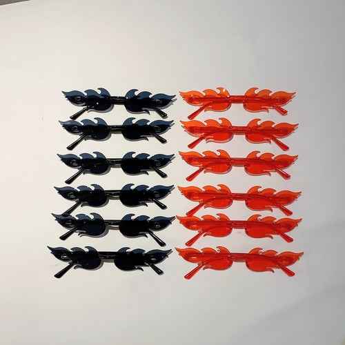 12 PCS  Flame Shaped Sunglasses