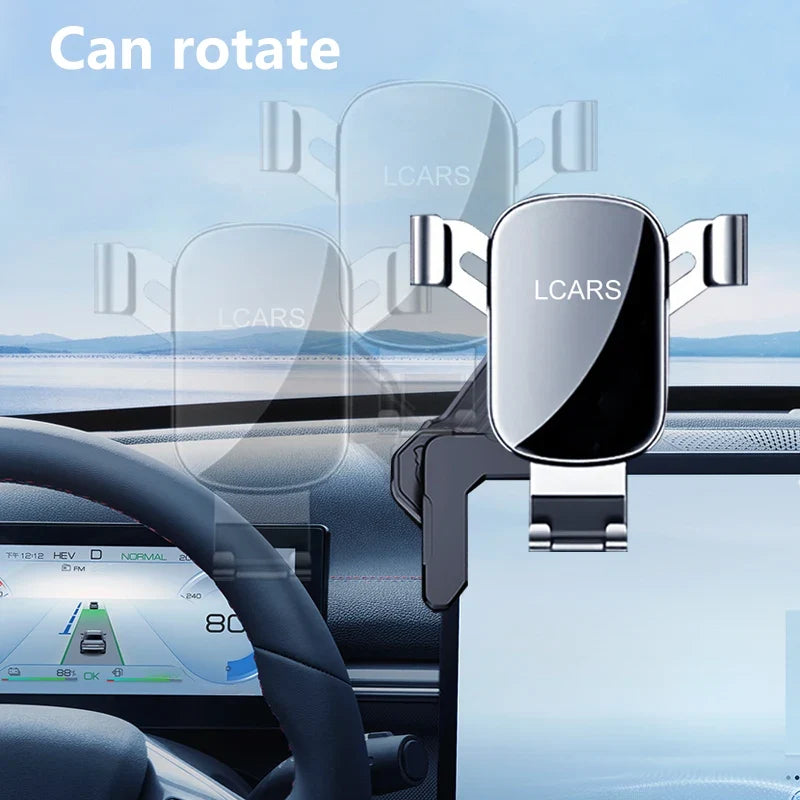 Car Screen Phone Holder for Tesla Model 3/Y Universal Center Console Navigation Stand Single Hand Operation Gravity Sensing MyPetiteCar.com