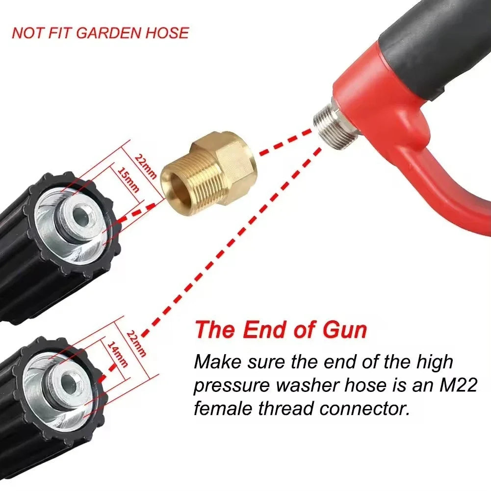 High Pressure Washer Gun Water Spray Gun With Extension Wands | Car Wash Tool MyPetiteCar.com