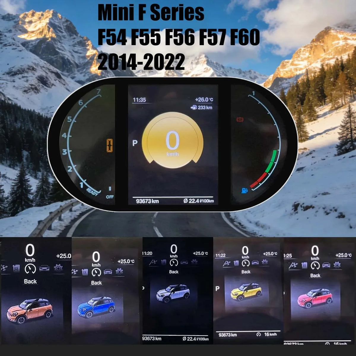 BMW Mini F Series Digital Speedometer Gauge 5.5 inch | Dashboard Instrument Cluster MyPetiteCar.com