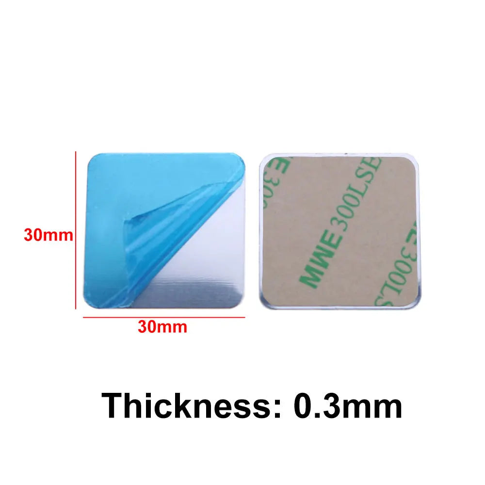 10pcs Silver Magnetic Metal Plates for Car Phone Holder | Universal Iron Sheet Mount Kit