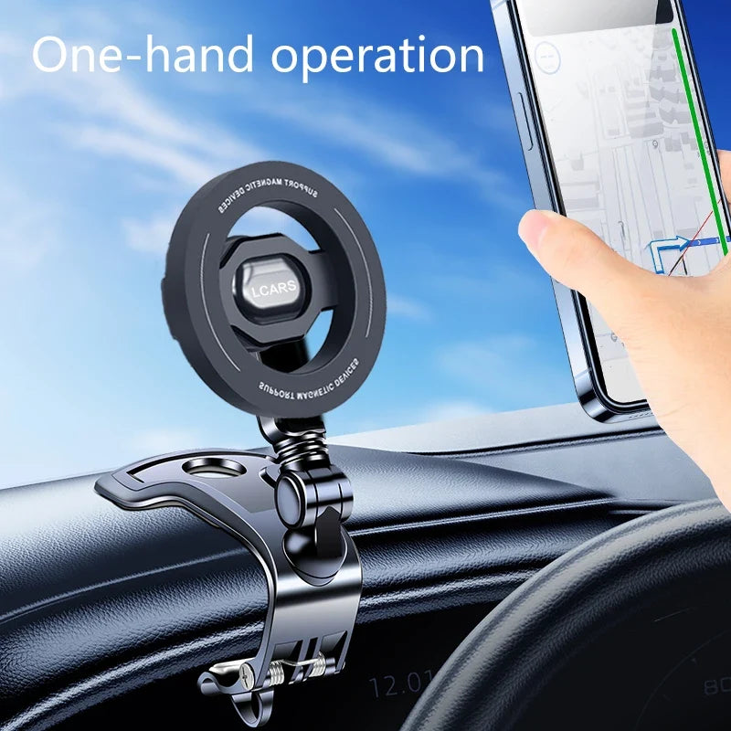 Magnetic Car Phone Holder with Rotatable Design | Anti-Shake Dashboard Mount for Navigation MyPetiteCar.com