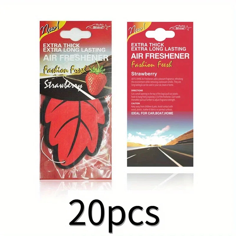 Natural Scented Tea Paper Car Air Freshener | Leaf Shape Hanging Vanilla Perfume MyPetiteCar.com