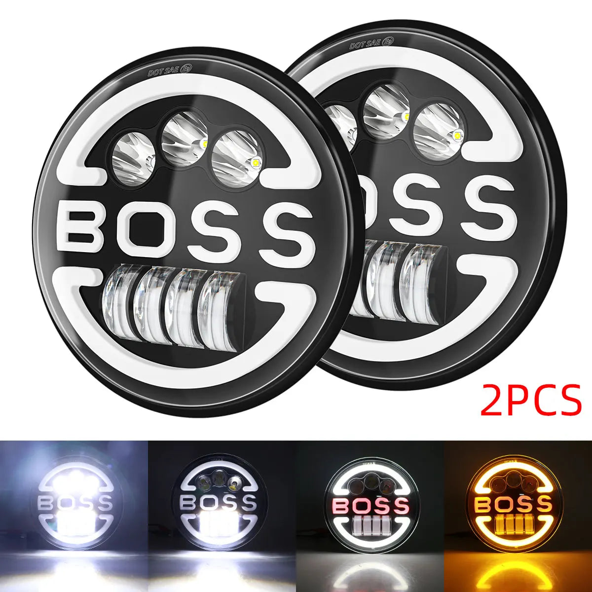 7 Inch Aluminum Work Light with DRL and Turn Signal | 96W Dual Color for RV and Offroad MyPetiteCar.com