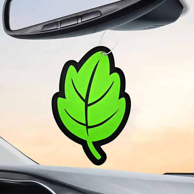 Natural Scented Tea Paper Car Air Freshener | Leaf Shape Hanging Vanilla Perfume MyPetiteCar.com