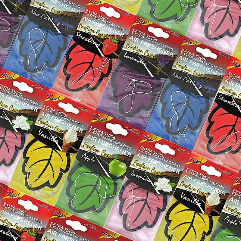 Natural Scented Tea Paper Car Air Freshener | Leaf Shape Hanging Vanilla Perfume MyPetiteCar.com
