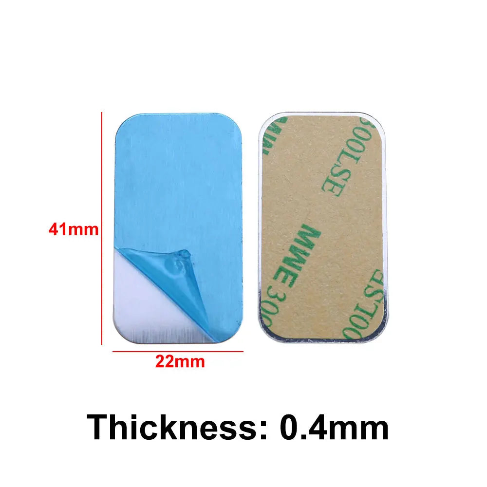 10pcs Silver Magnetic Metal Plates for Car Phone Holder | Universal Iron Sheet Mount Kit