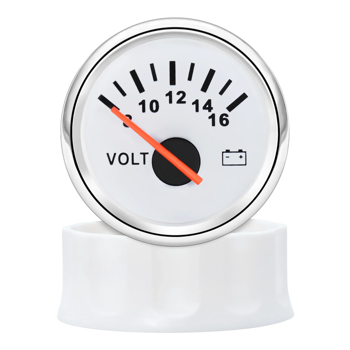 AD Universal 52mm Voltmeter | 8-16V Waterproof Gauge for Car Motorcycle Boat with Red Backlight MyPetiteCar.com
