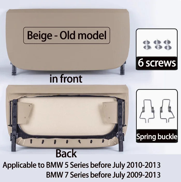 Leather Seat Back Cover For BMW 5 7 Series 5GT 2008-2017