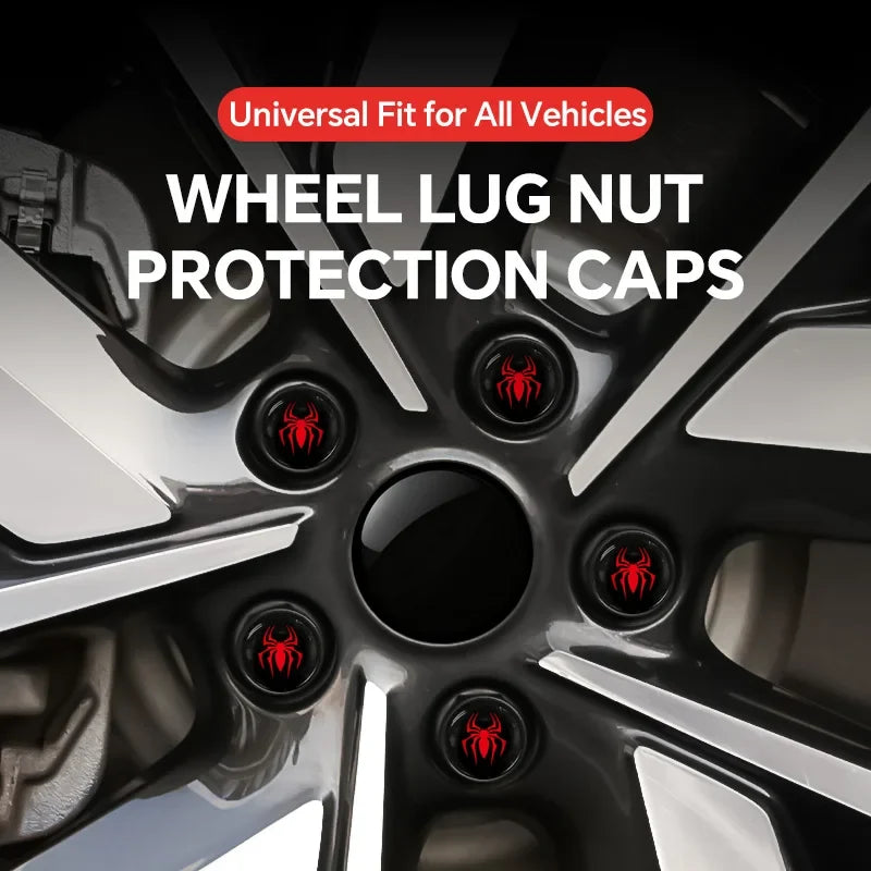 20Pcs Universal Black Car Wheel Hub Nut Protective Caps | ABS Rust Proof Waterproof Tire Nut Covers MyPetiteCar.com