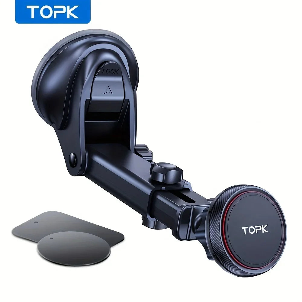 TOPK Magnetic Car Phone Mount | Strong N52 Magnet Dashboard Windshield Car Phone Holder MyPetiteCar.com