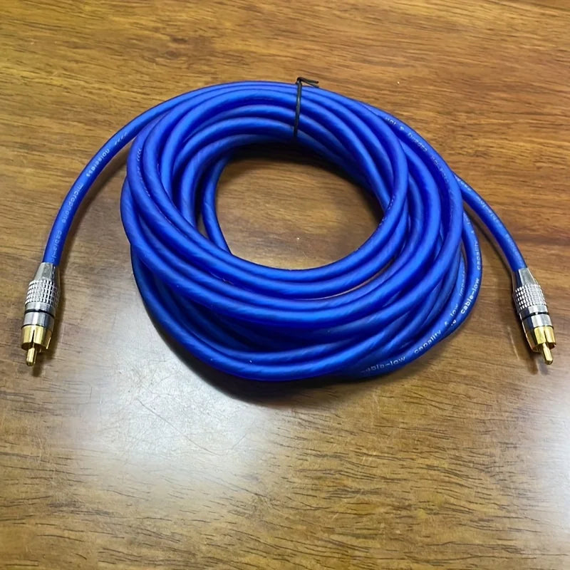 RCA Digital Coaxial Audio Cable | 1RCA Male to 1RCA Male Nylon Braided Subwoofer Cable MyPetiteCar.com