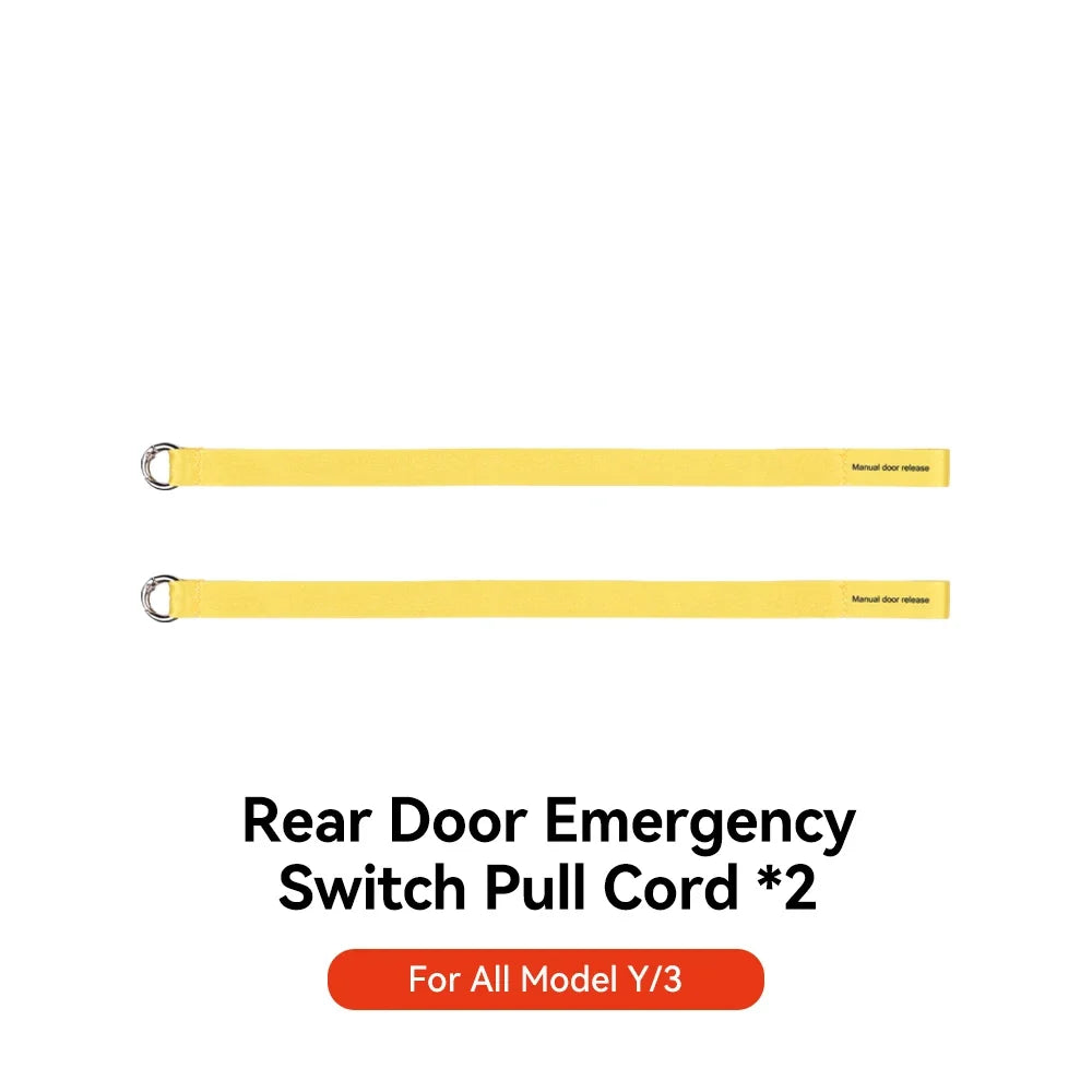 YZ Rear Door Emergency Safety Pull Rope | For Tesla Model Y/Juniper 2021-2026 & Model 3 Highland MyPetiteCar.com