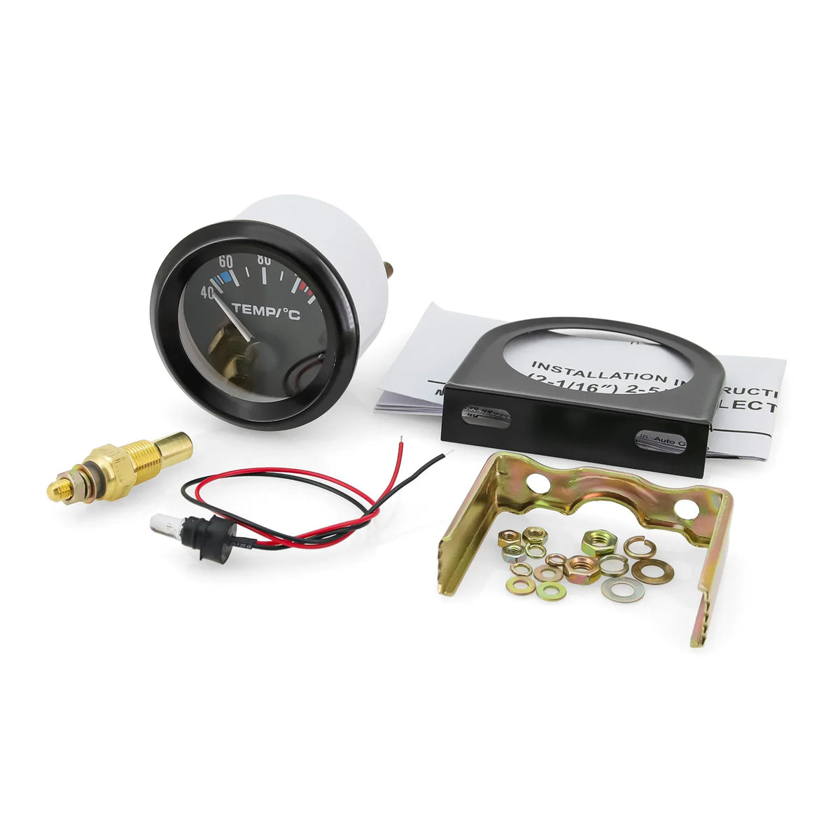 2" 52mm Water Temp Gauge 40-120 Celsius | 12V Car Temperature Meter with Sensor MyPetiteCar.com