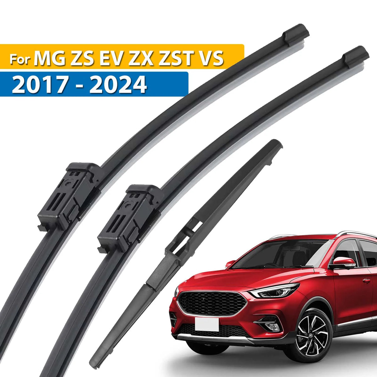 Erick's Wiper Front Rear Wiper Blades Set for MG ZS & more 2017–2024