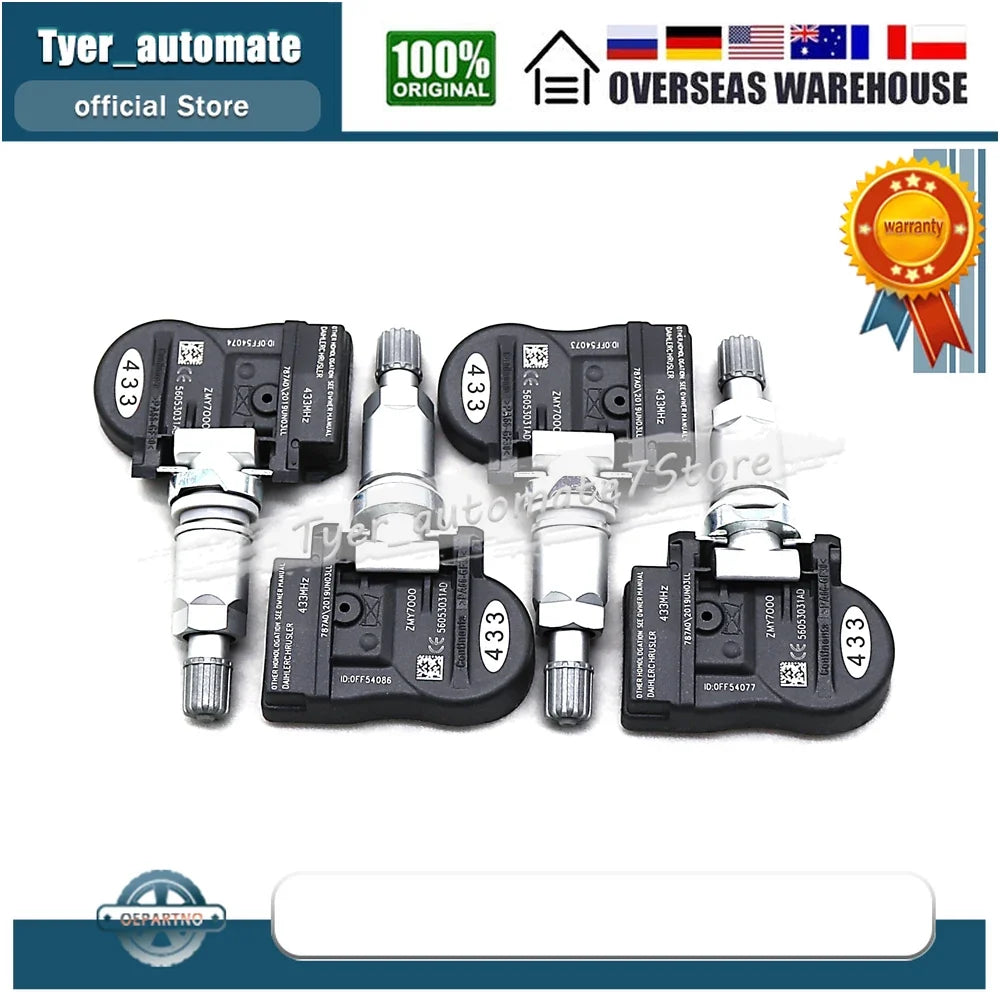 4PCS 433MHz TPMS Tire Pressure Monitoring System Sensor | For Chrysler Dodge Vehicles MyPetiteCar.com