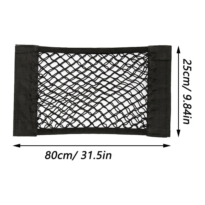 Universal Car Trunk Organizer Dual-Layer Mesh with Fire Extinguisher Net