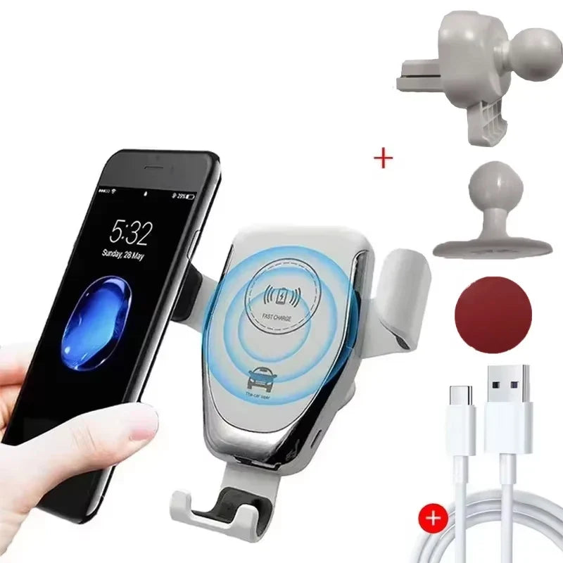 VIKEFON Car Wireless Charger Air Vent Mount | Fast Induction Phone Holder for iPhone Samsung MyPetiteCar.com