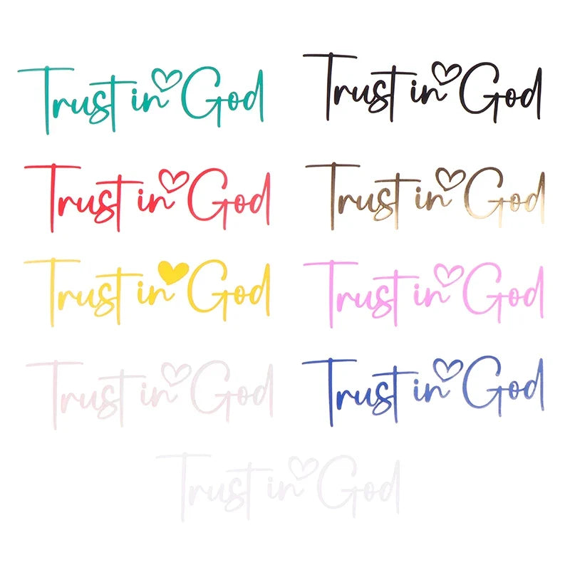 Trust In God Mirror Decal | Car Decals For Women, Christian Faith Vinyl Decal MyPetiteCar.com