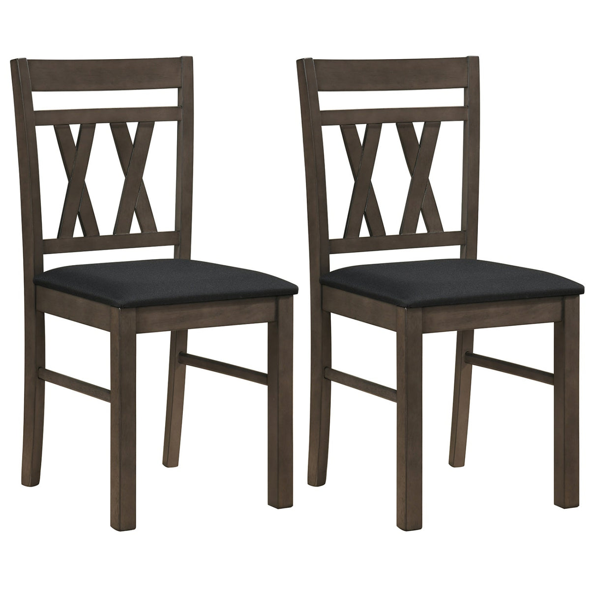 Upholstered Dining Chairs Set of 2 - Linen Style Gray
