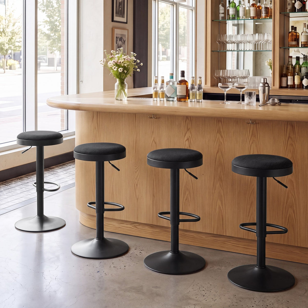 Adjustable Swivel Bar Stools Set of 4 with Padded Seats DirectDeals