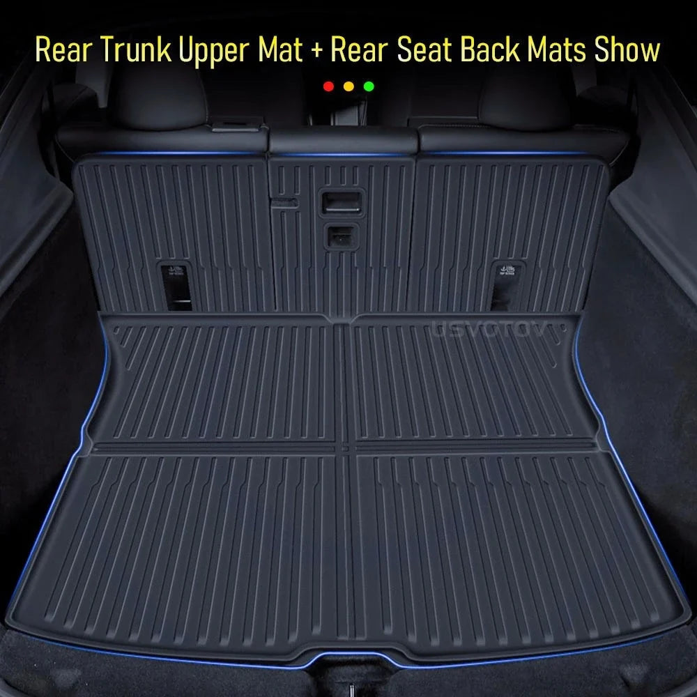 Tesla Model Y Juniper 2025–2026 All-Weather Floor Mats | Full Interior Protection Set MyPetiteCar.com