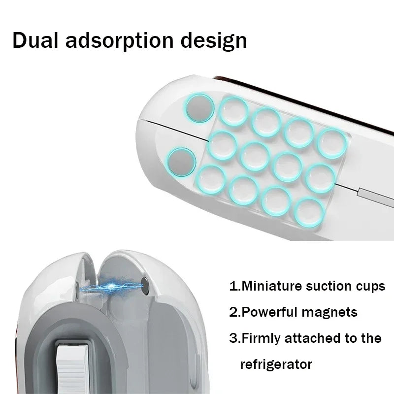 Magnetic Refillable Plastic Wrap Dispenser With Cutter, Tin Aluminum