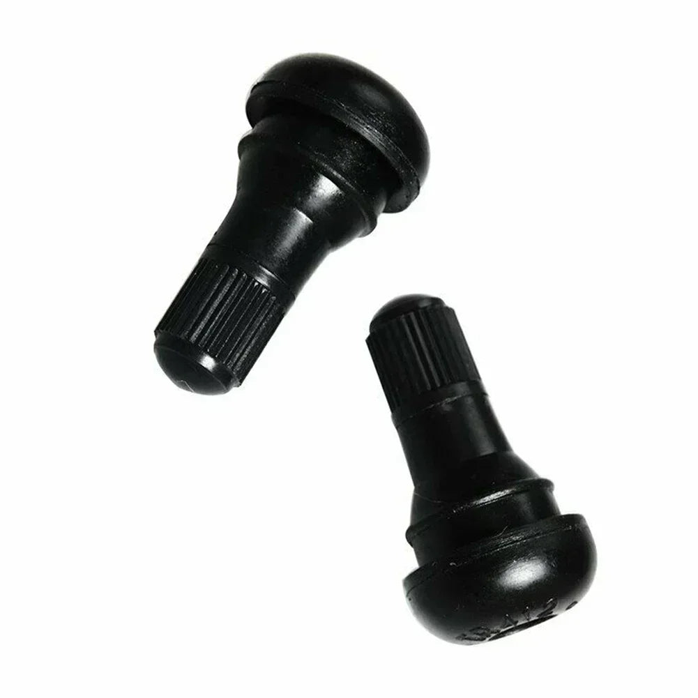 10 Pcs TR412 Tubeless Rubber Tire Valve Stems with Plastic Caps