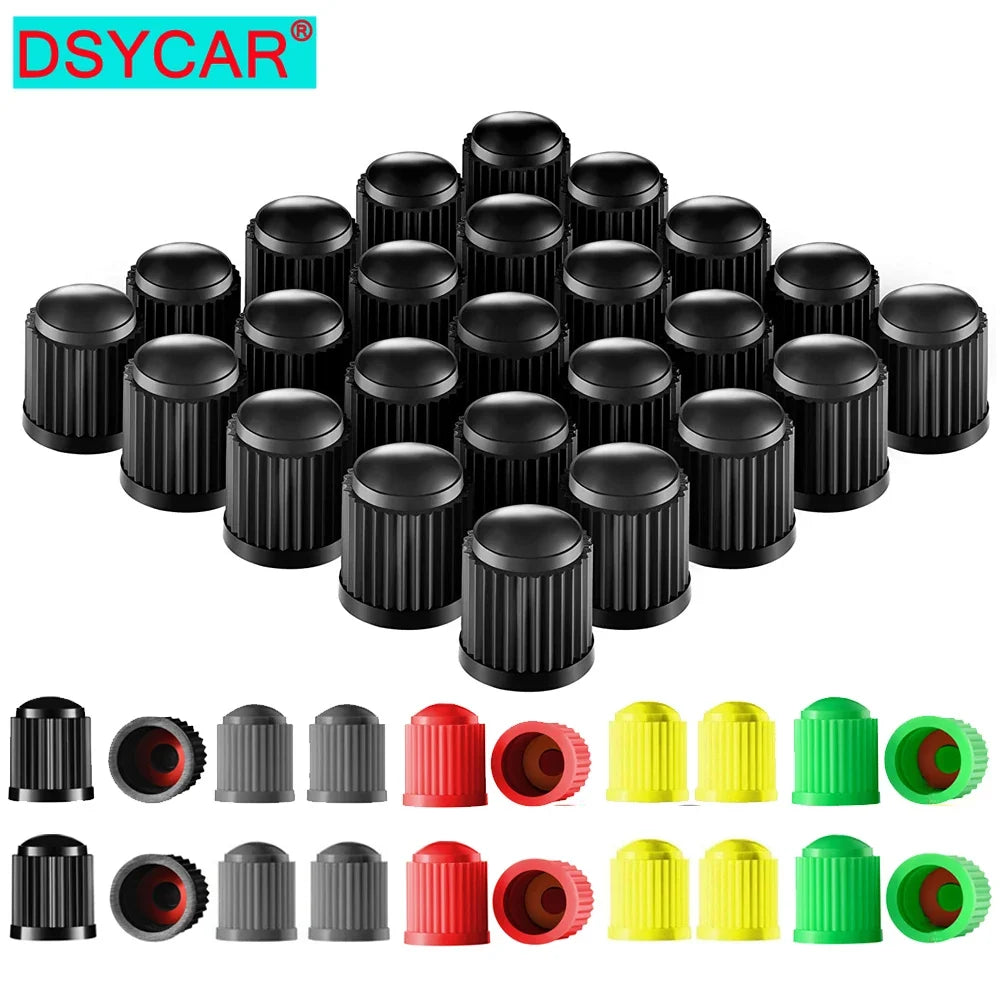 10/25/50/100Pcs Universal Plastic Tire Valve Caps for Cars, Trucks, Motorcycles, and Bicycles MyPetiteCar.com