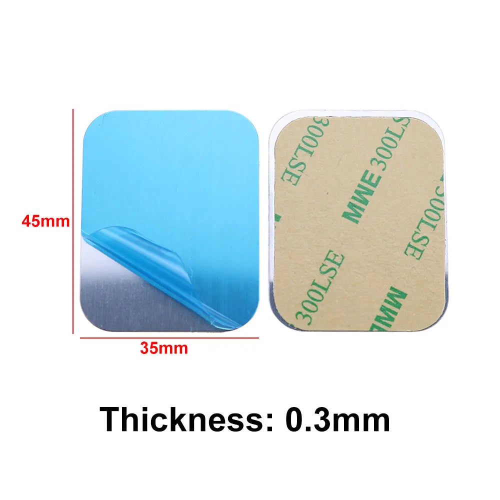 10pcs Silver Magnetic Metal Plates for Car Phone Holder | Universal Iron Sheet Mount Kit