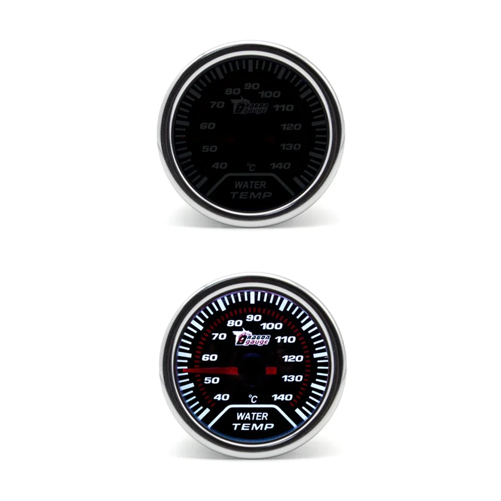 2" 52mm Car Turbo Gauge Set | Boost Water Temp Oil Pressure Tachometer Voltmeter
