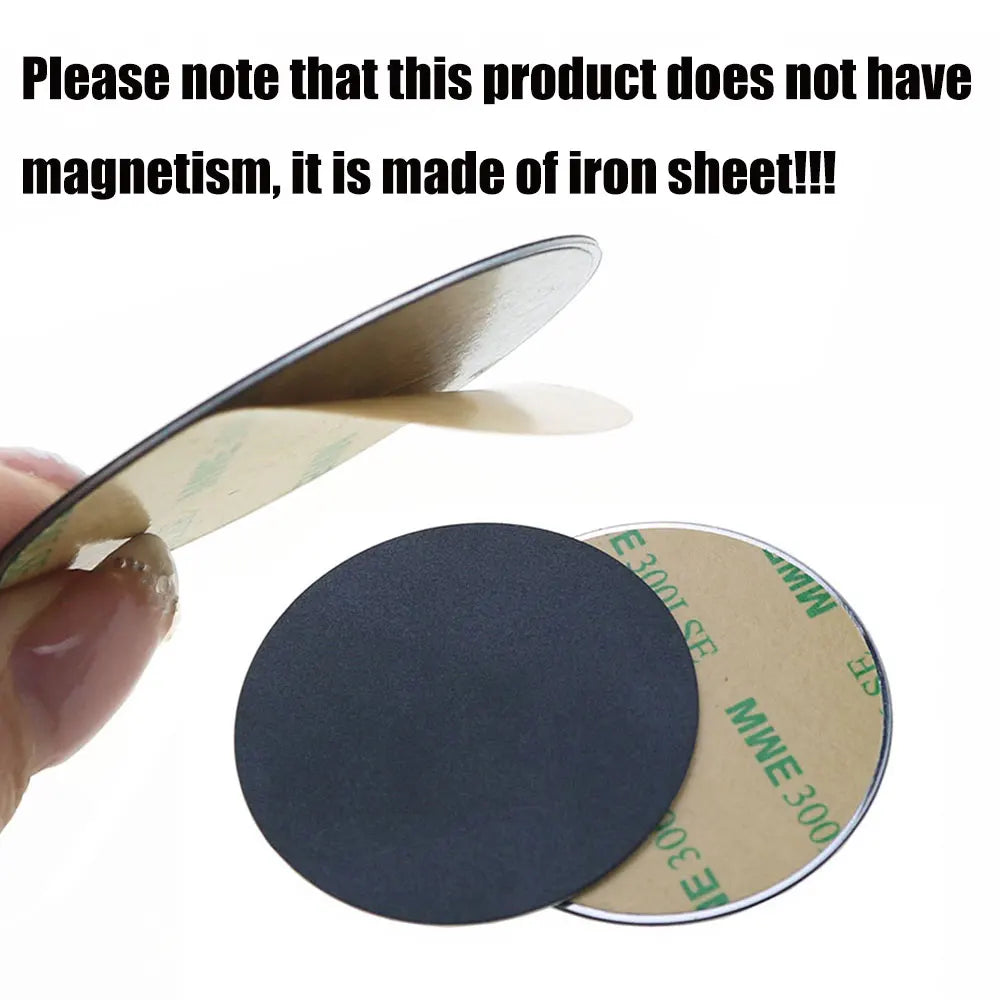 10pcs Black Magnetic Metal Plates for Car Phone Holder | Universal Iron Sheet Disk Sticker Mount MyPetiteCar.com