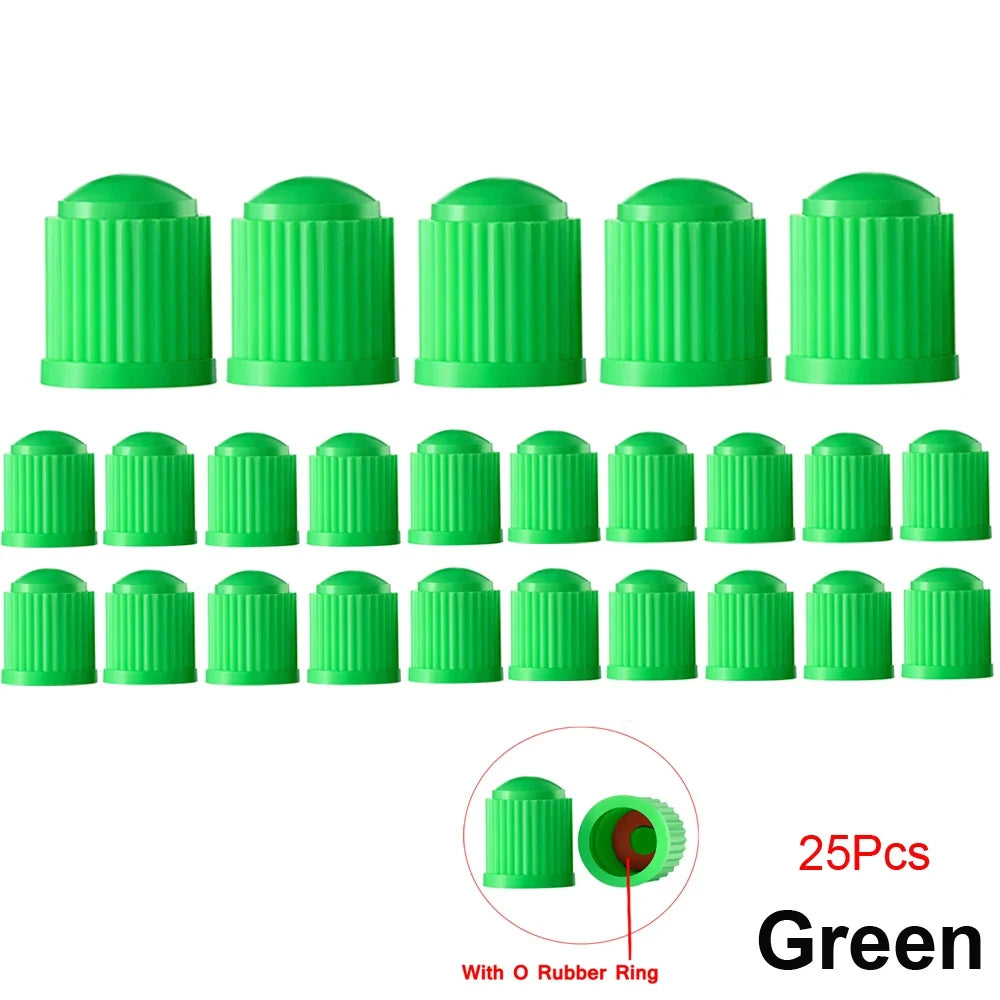 10/25/50/100Pcs Universal Plastic Tire Valve Caps for Cars, Trucks, Motorcycles, and Bicycles MyPetiteCar.com