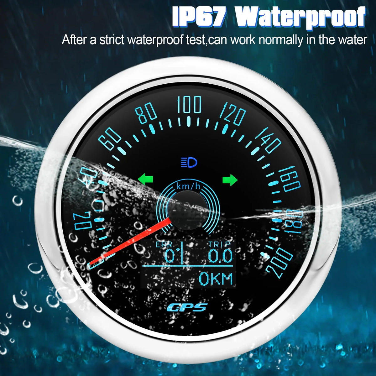 85mm GPS Speedometer 0-160 MPH 0-200 KM/H with 7 Color Backlight | Digital Speed Gauge for Car, Marine, Boat MyPetiteCar.com
