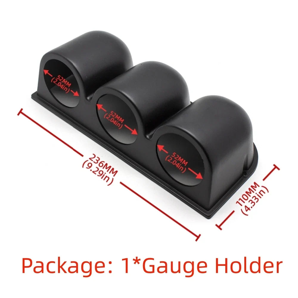 2" 52mm Car Turbo Gauge Set | Boost Water Temp Oil Pressure Tachometer Voltmeter