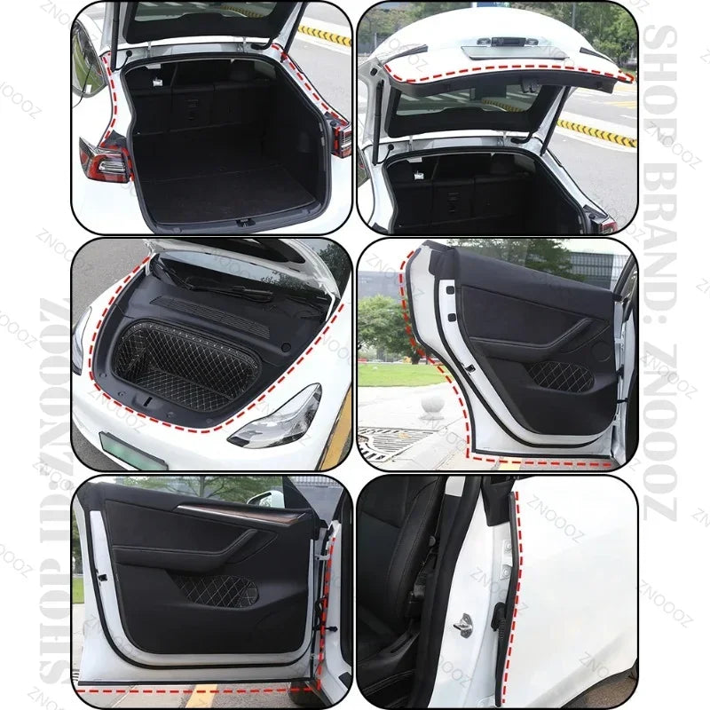 Double Layer Car Door Seal Strip | Soundproof Dustproof Sealing Protector for Tesla Model S 3 X Y MyPetiteCar.com