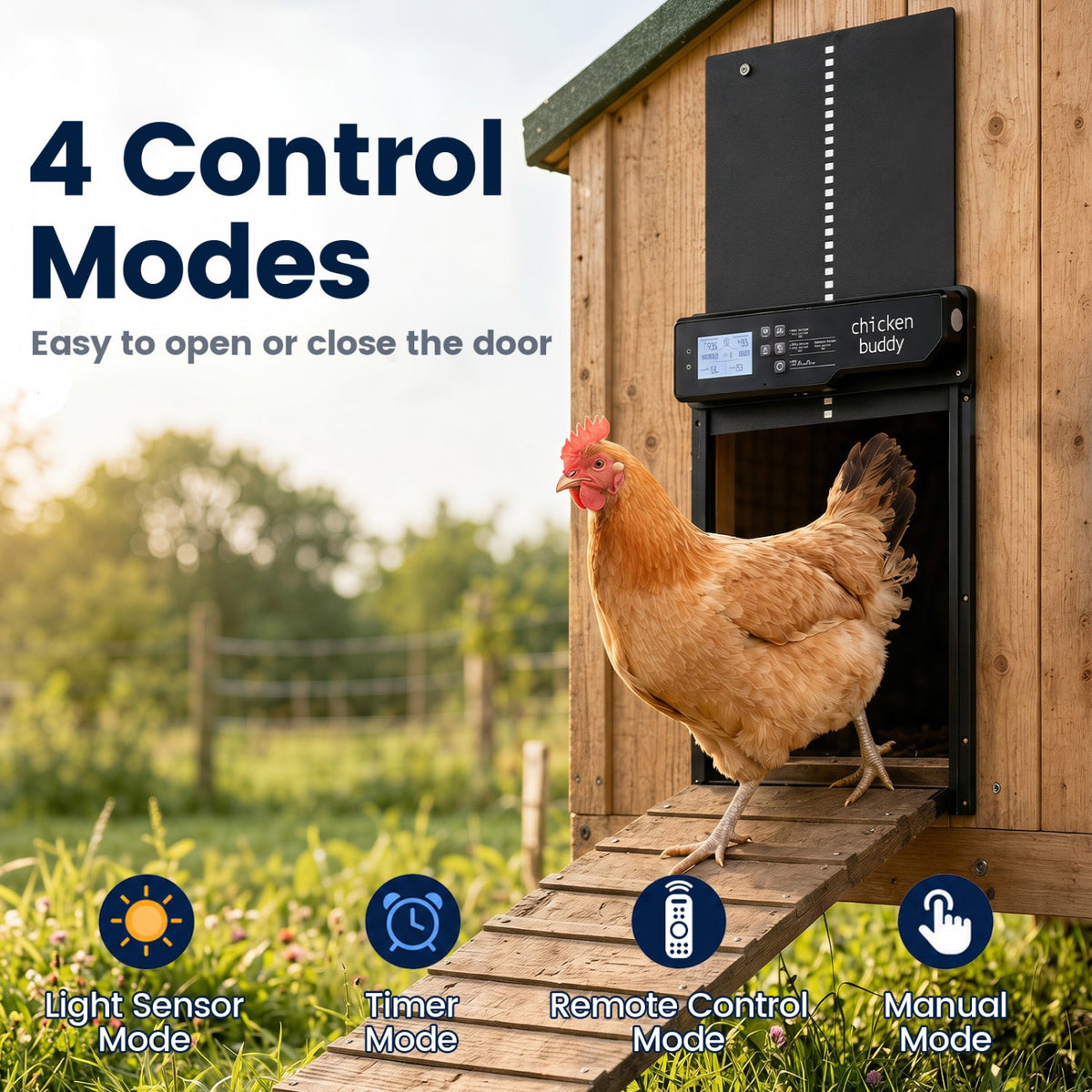 Solar Powered Automatic Chicken Coop Door with Remote Control DirectDeals
