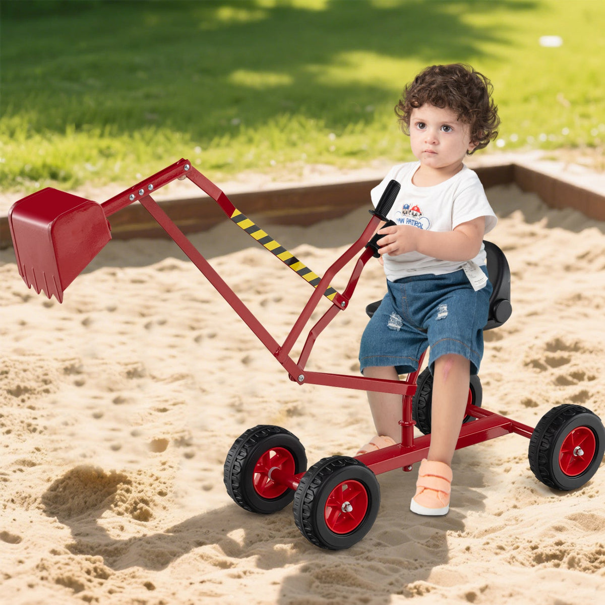 Sand Digger for Kids with 2-Handed Controls and Flexible Shovel DirectDeals