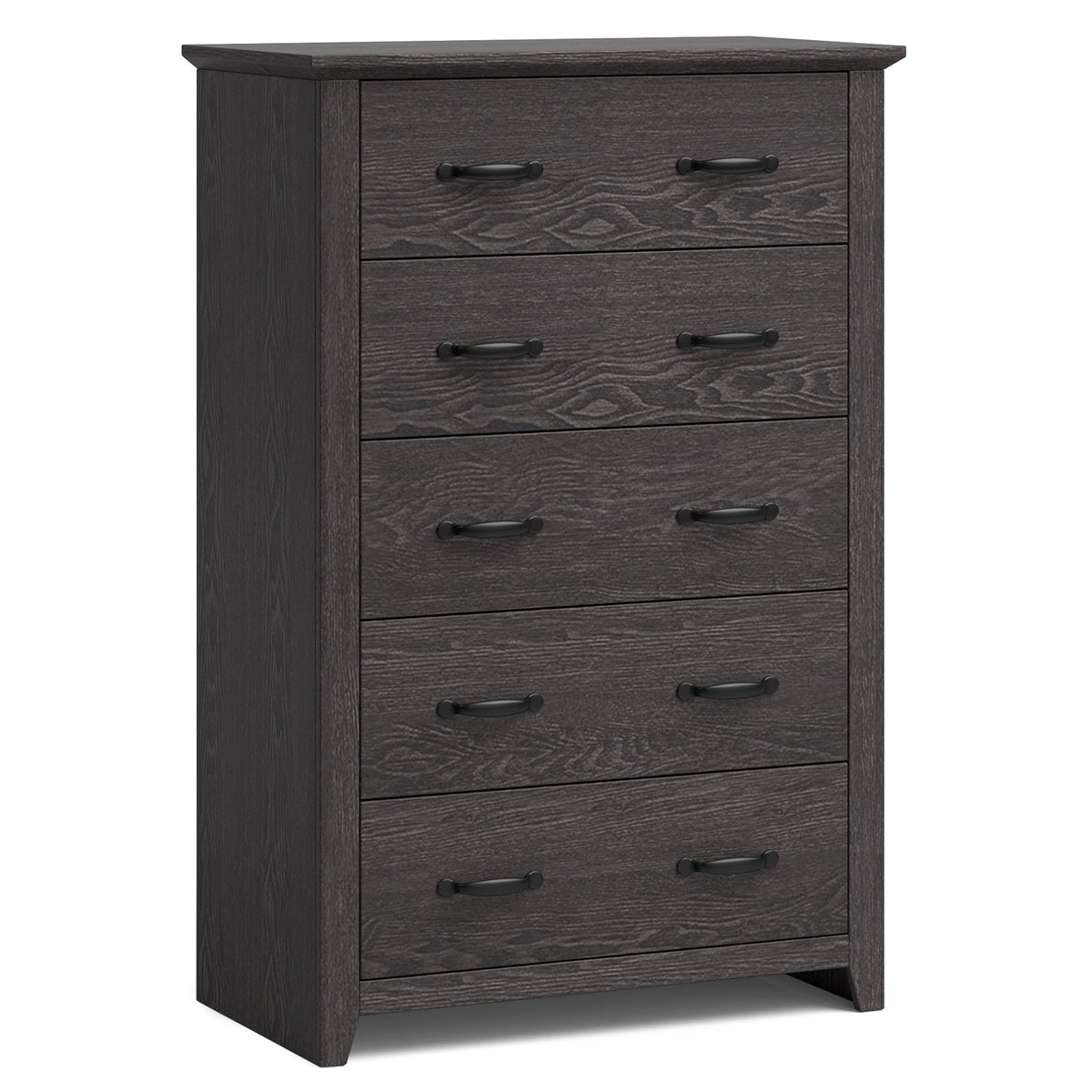 Tall Storage Dresser with 5 Pull-out Drawers for Bedroom Living Room