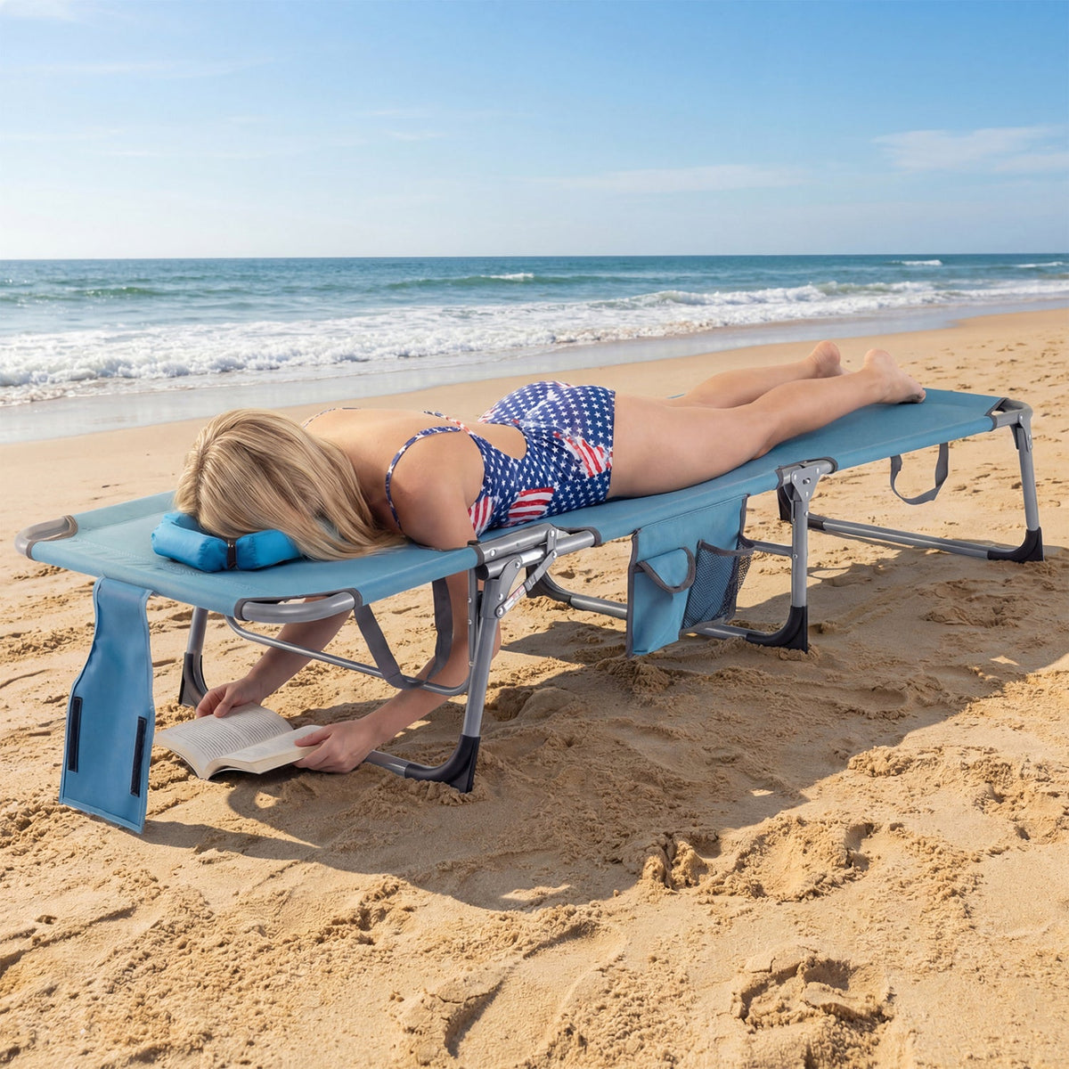 Tanning Chair with Face Arm Holes Folding Chair DirectDeals